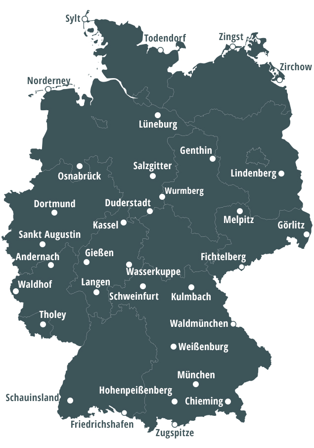 UV-Messstellennetzwerk in Deutschland vom Bundesamt für Strahlenschutz (BfS)